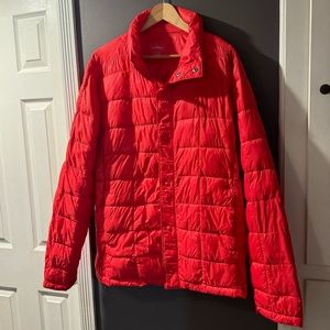 Mens L.L. BEAN Red Ultralight Puffer Jacket Coat